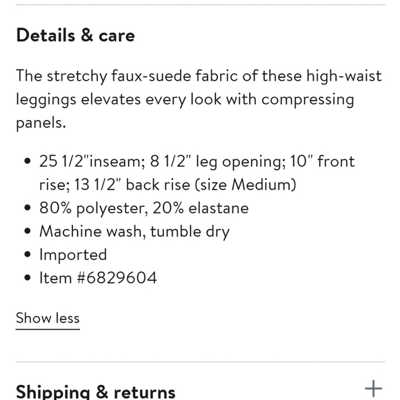 Spanx High Waist Faux Suede Leggings in Chocolate Brown, sz Large - Picture 14 of 16